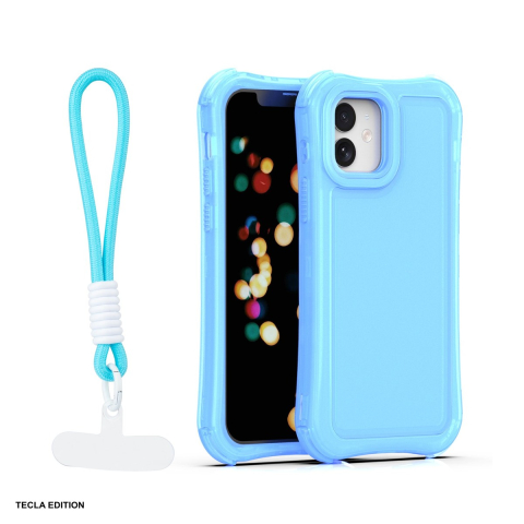 Huse si protectii pentru iPhone - Husa Safepop strap pentru Apple iPhone 12 Pro, iPhone 12, Carcasa, Albastru