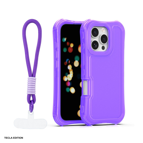 Huse si protectii pentru iPhone 16 Pro Max - Husa Safepop strap pentru Apple iPhone 16 Pro Max, Carcasa, Mov
