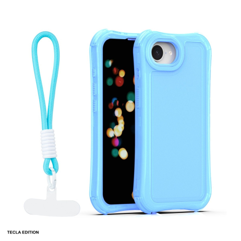 Huse si protectii pentru iPhone 17e - Husa Safepop strap pentru Apple iPhone 16e, iPhone 17e, Carcasa, Albastru