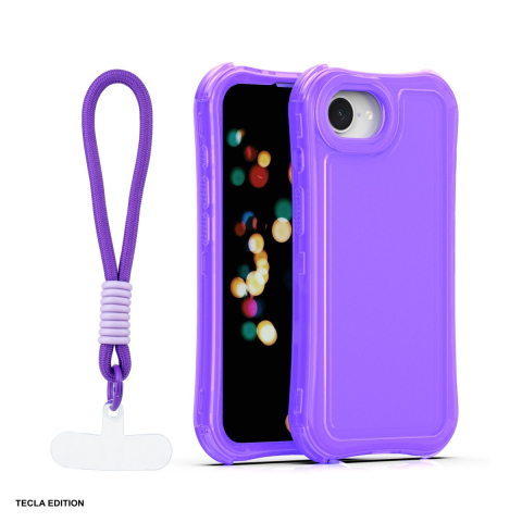 Huse si protectii pentru iPhone 17e - Husa Safepop strap pentru Apple iPhone 16e, iPhone 17e, Carcasa, Mov