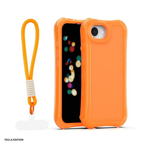 Huse si protectii pentru iPhone 17e - Husa Safepop strap pentru Apple iPhone 16e, iPhone 17e, Carcasa, Portocaliu