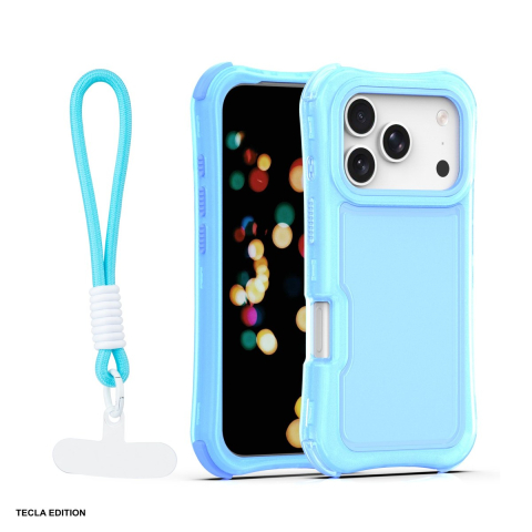 Huse si protectii pentru iPhone 17 Pro Max - Husa Safepop strap pentru Apple iPhone 17 Pro Max, Carcasa, Albastru