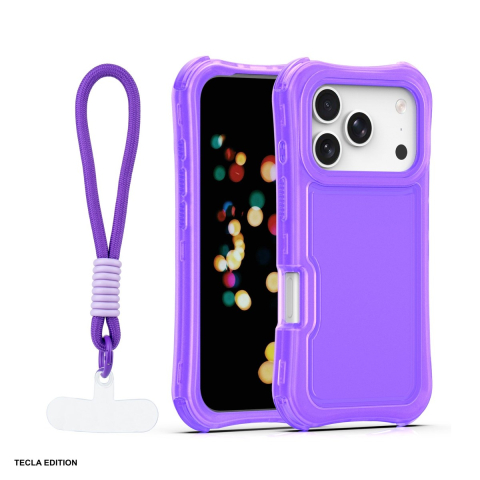 Huse si protectii pentru iPhone 17 Pro Max - Husa Safepop strap pentru Apple iPhone 17 Pro Max, Carcasa, Mov