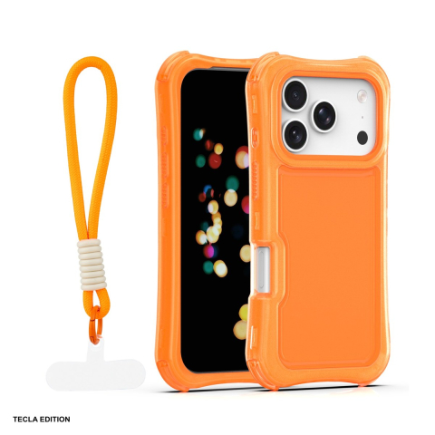 Huse si protectii pentru iPhone 17 Pro Max - Husa Safepop strap pentru Apple iPhone 17 Pro Max, Carcasa, Portocaliu