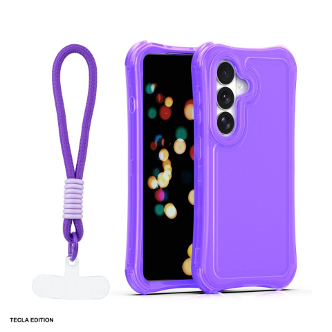 Huse si protectii pentru Samsung Galaxy S24 - Husa Safepop strap pentru Samsung Galaxy S24, Galaxy S25, Carcasa, Mov