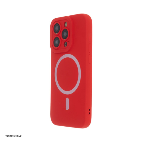 Huse si protectii pentru iPhone 15 Pro Max - Husa Silicon Soft Mag pentru Apple iPhone 15 Pro Max, Carcasa, Rosu