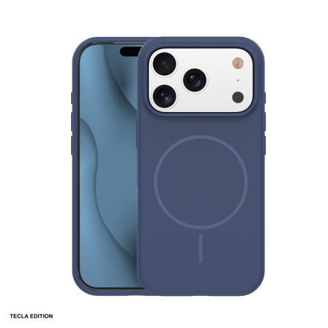 Huse si protectii pentru iPhone - Husa Silicone Thin Mag pentru Apple iPhone 17 Pro, Carcasa magnetica, Albastru