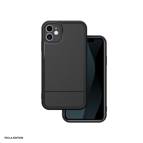 Huse si protectii smartphone - Husa Simple Carbon pentru Apple iPhone 11, Carcasa, Negru