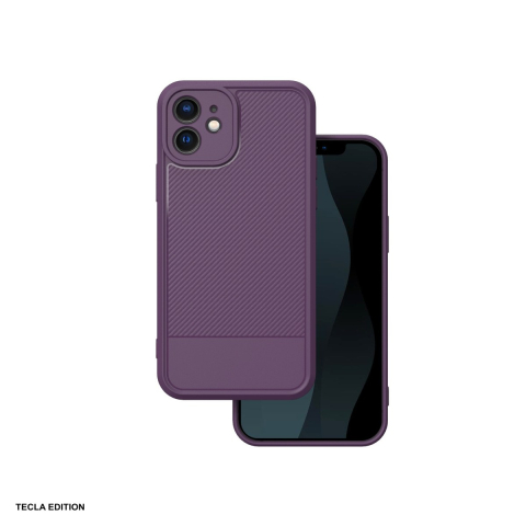 Huse si protectii pentru iPhone 12 - Husa Simple Carbon pentru Apple iPhone 12, Carcasa, Mov