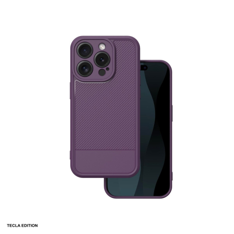 Huse si protectii pentru iPhone 15 Pro - Husa Simple Carbon pentru Apple iPhone 15 Pro, Carcasa, Mov