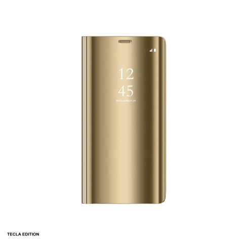 Huse si protectii pentru Samsung Galaxy S23 FE - Husa Smart Clear View pentru Samsung Galaxy S23 FE, Carcasa, Auriu