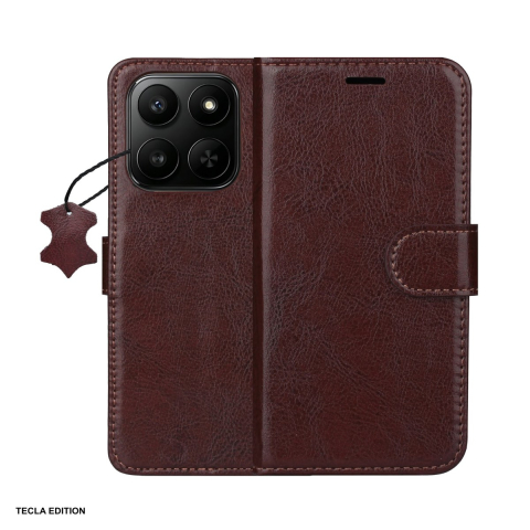 Huse si protectii pentru Motorola - Husa Smart Luxe leather Fusion pentru Motorola Edge 70 Fusion, tip carte cu inchidere magnetica, Maro