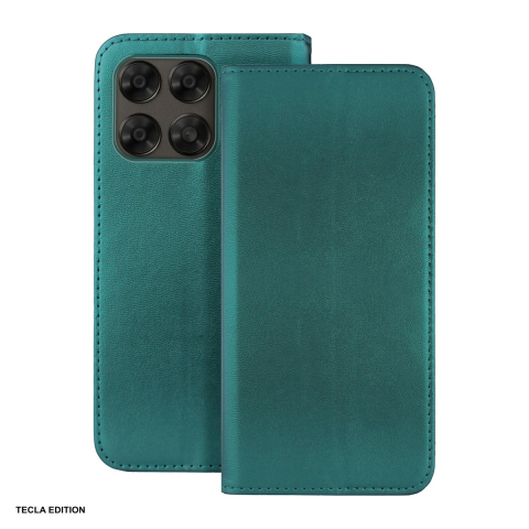 Huse si protectii smartphone - Husa Smart Magnetic pentru Motorola Moto G67 5G, tip carte cu inchidere magnetica, Verde