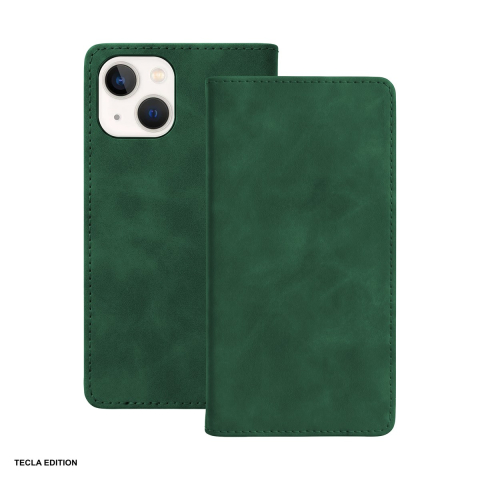 Huse si protectii pentru iPhone - Husa Smart Suede pentru Apple iPhone 11, tip carte, Verde