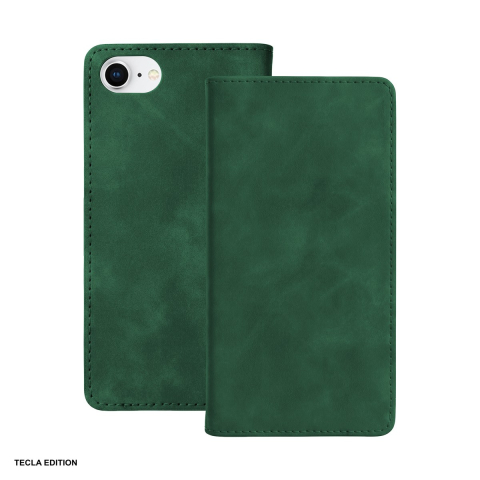 Huse si protectii pentru iPhone - Husa Smart Suede pentru Apple iPhone 12 Pro, iPhone 12, tip carte, Verde