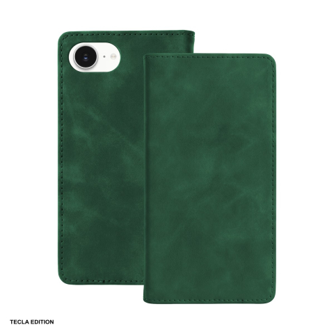Huse si protectii pentru iPhone - Husa Smart Suede pentru Apple iPhone 16e, iPhone 17e, tip carte, Verde