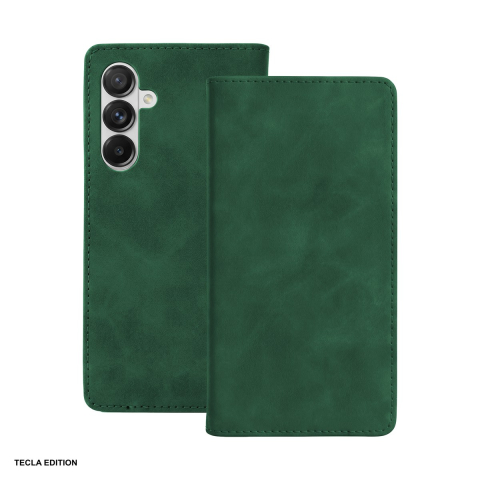 Huse si protectii pentru Samsung Galaxy A37 5G - Husa Smart Suede pentru Samsung Galaxy A36 5G, Galaxy A37 5G, tip carte, Verde