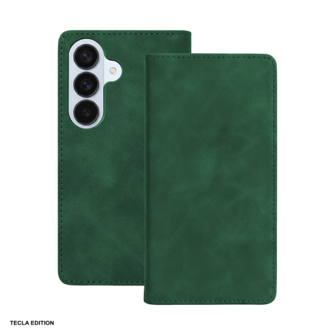 Huse si protectii pentru Samsung Galaxy S26 - Husa Smart Suede pentru Samsung Galaxy S26, tip carte, Verde