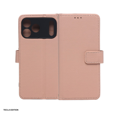 Huse si protectii pentru iPhone 17 Pro Max - Husa Smart Triangle pentru Apple iPhone 17 Pro Max, tip carte, Roz