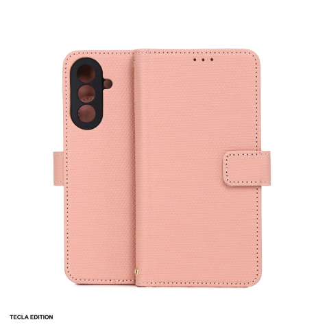 Huse si protectii pentru Samsung Galaxy A17 4G - Husa Smart Triangle pentru Samsung Galaxy A17 4G, Galaxy A17 5G, Galaxy A26 5G, tip carte, Roz