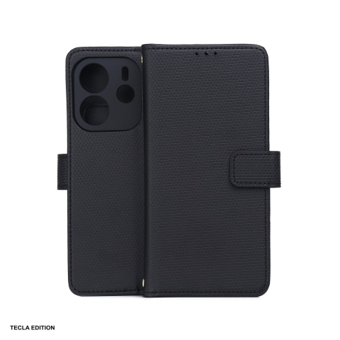 Huse si protectii pentru Xiaomi Redmi Note 14 4G - Husa Smart Triangle pentru Xiaomi Redmi Note 14 4G (Global), tip carte, Negru