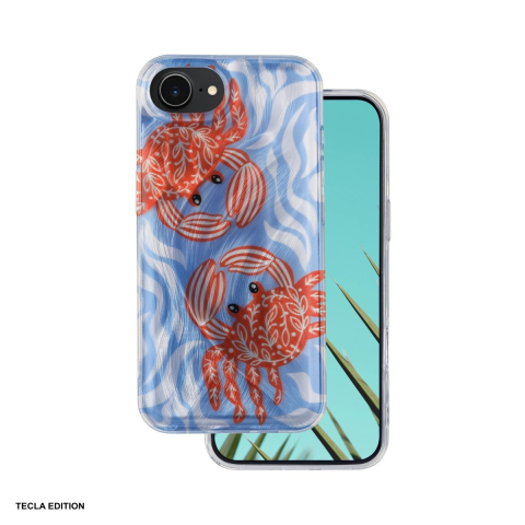 Huse si protectii pentru iPhone 16e - Husa Ultra Trendy Summer crab pentru Apple iPhone 17e, iPhone 16e, Carcasa, Albastru