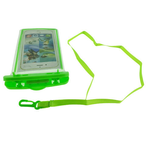Accesorii smartphone - Husa universala impermeabila cu snur de prindere, Waterproof Glow 35279, pentru telefoane 4.8-5.8 inch, verde