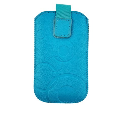 Huse smartphone - Husa universala tip saculet, din piele ecologica, Esperanza 90662, dimensiune M, 125 x 75 x 15mm, albastra deschis
