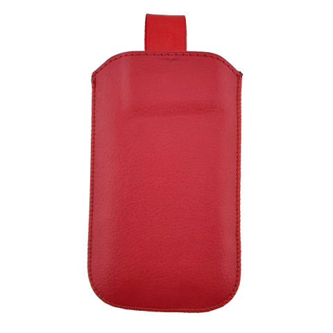 Husa universala tip saculet, din piele ecologica, Esperanza 90662, dimensiune M, 125 x 75 x 15mm, rosie [1]