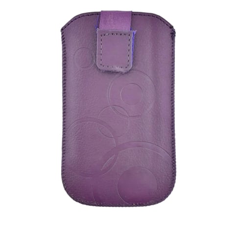 Huse smartphone - Husa universala tip saculet, din piele ecologica, Esperanza 90662, dimensiune M, 125 x 75 x 15mm, violeta