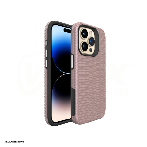 Huse si protectii pentru iPhone 14 Pro - Husa Vmax Triangle pentru Apple iPhone 14 Pro, Carcasa, Rose Gold Metallic