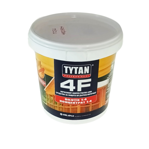 Materiale constructii - Impregnant ignifug pentru lemn 4F, 1kg, Tytan Professional 0094, tip cristale, anti-foc, insecte, ciuperci, mucegai, rosu