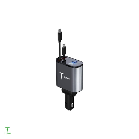 Accesorii IT - Incarcator auto T-Phox, 86 W, gri