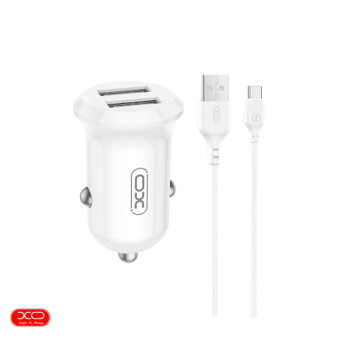 Incarcator auto - Incarcator auto XO CC67, 12 W, 2x USB, cu cablu USB - USB-C, negru
