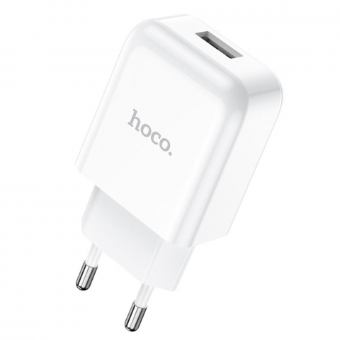 Incarcator priza retea - Incarcator priza EU, HOCO N2 Vigour, Fast Charge, 5V / 2.1 A, 1 x USB, alb