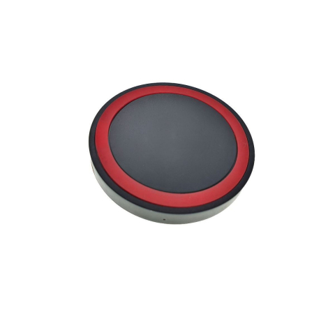 Incarcator USB - Incarcator Qi Wireless, 70x10mm, 5V 1 A, negru cu rosu