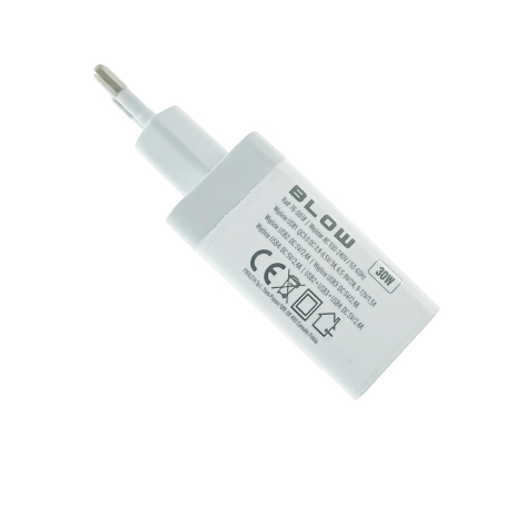 Incarcator rapid de perete QC 3.0, 30W, 5.4A, 4xUSB, Blow 11760, 100-240V, alb [3]
