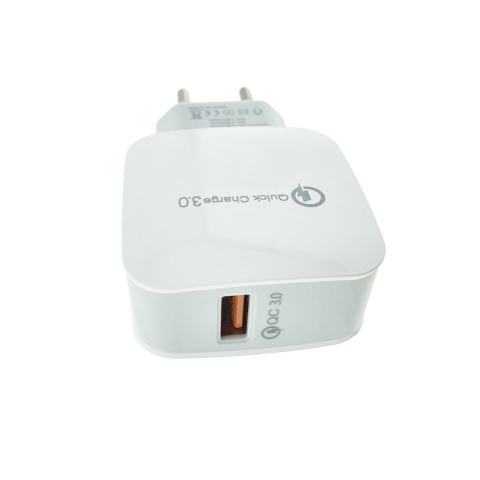 Incarcator priza retea - Incarcator rapid de retea, cu un port USB, QC 3.0, 3.4A, alb