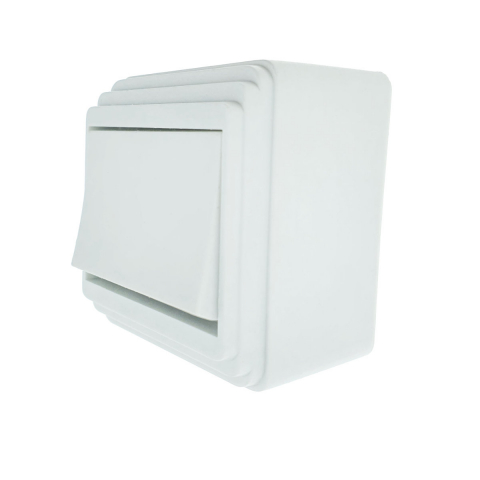 Prize electrice - Intrerupator cu buton, montaj aplicat, cu rama, 60 x 56 x 40mm, alb