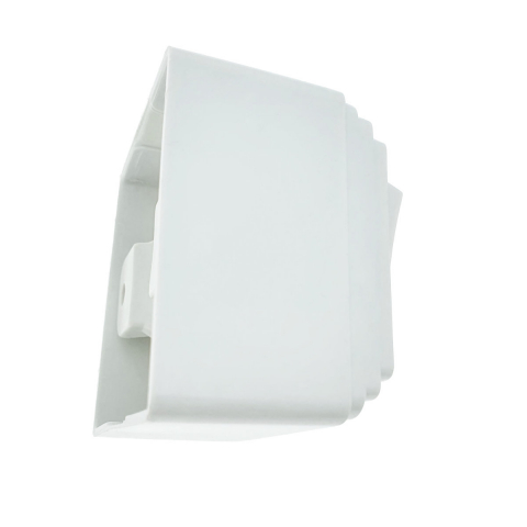 Intrerupator cu buton, montaj aplicat, cu rama, 60 x 56 x 40mm, alb [2]
