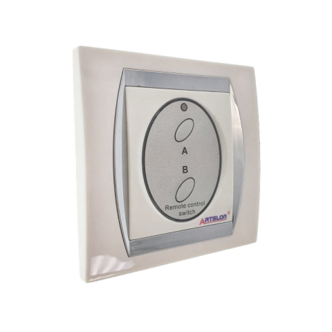 Intrerupator digital cu 2 butoane si telecomanda cu raza de 50m, alb [1]
