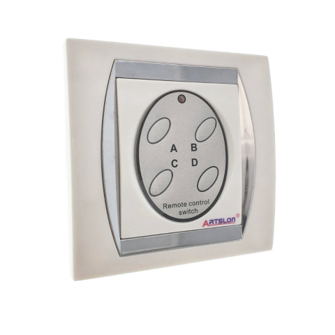 Intrerupator digital cu 4 butoane si telecomanda cu raza de 50m, alb [6]