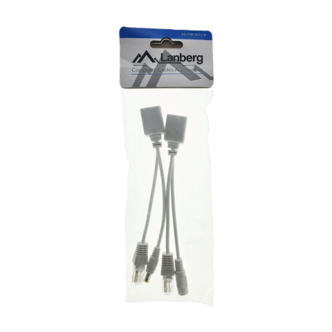 Kit UTP pasiv cu injector PoE, Lanberg 42148, energie si transfer de date, alb [9]