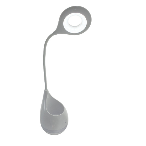 Lampa Led 5W, de birou, Platinet 45211, cu acumulator 2000mAh, cu suport accesorii, 500x120x120mm, ABS, alba [1]