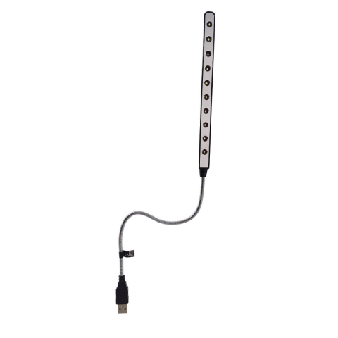Lampi iluminare - Lampa LED Esperanza EA148, flexibila, conector USB Tip A, argintie cu negru