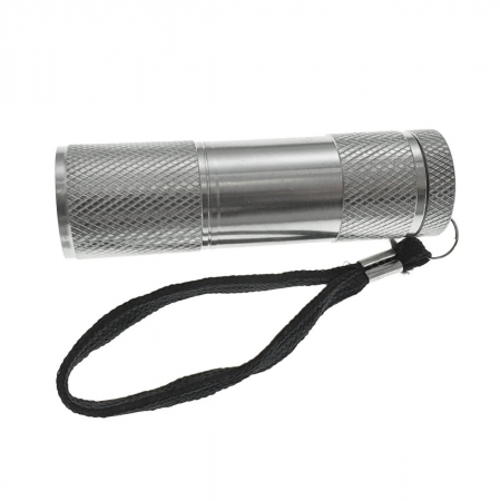 Lanterna cu 9 led-uri, Esperanza 91586 ALTAIR , corp aluminiu, lungime 90mm, 3xAAA , argintie [1]