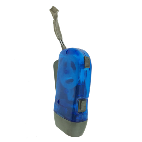 Lanterna cu dinam, 3 LED-uri, LSI-A, cu apasare manuala, fara baterie, albastru-gri [4]