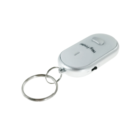 Localizator chei Blow 11947, tip breloc, cu inel de prindere, semnalizare audio si vizuala cu LED, alb cu argintiu [2]