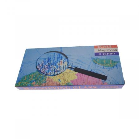 Lupa cu lentila din sticla, zoom 4X, diametru 75mm, rama metalica si maner plastic [4]