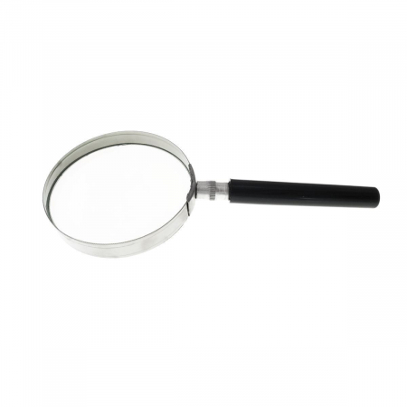 Accesorii scule - Lupa cu lentila din sticla, zoom 4X, diametru 75mm, rama metalica si maner plastic